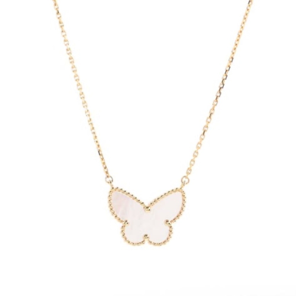 🦋 Sweet Butterflies Mother of Pearl 18K Gold platted Set Necklace